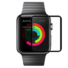 Захисне скло Full Glue для Apple Watch 3D 38 мм чорне